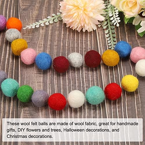 PATIKIL 15mm Bright Yellow Wool Felt Balls Pack of 200