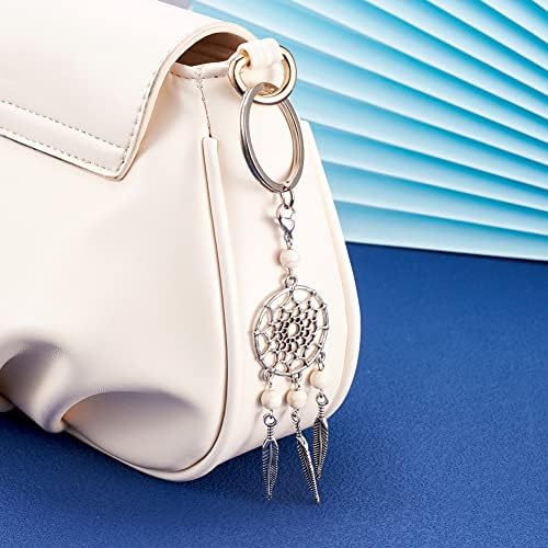 KISSITTY 30-Piece Dangling Dream Catcher Charms Keyring Jewelry