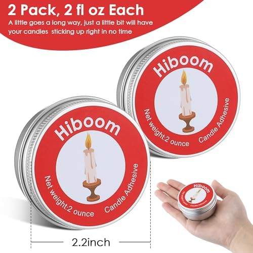 Enhon Candle Stick Glue for Taper Candles 2 Pack 4 Oz Total