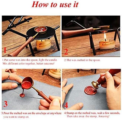 Custom Wedding Wax Seal Stamp Set with Rosewood Handle