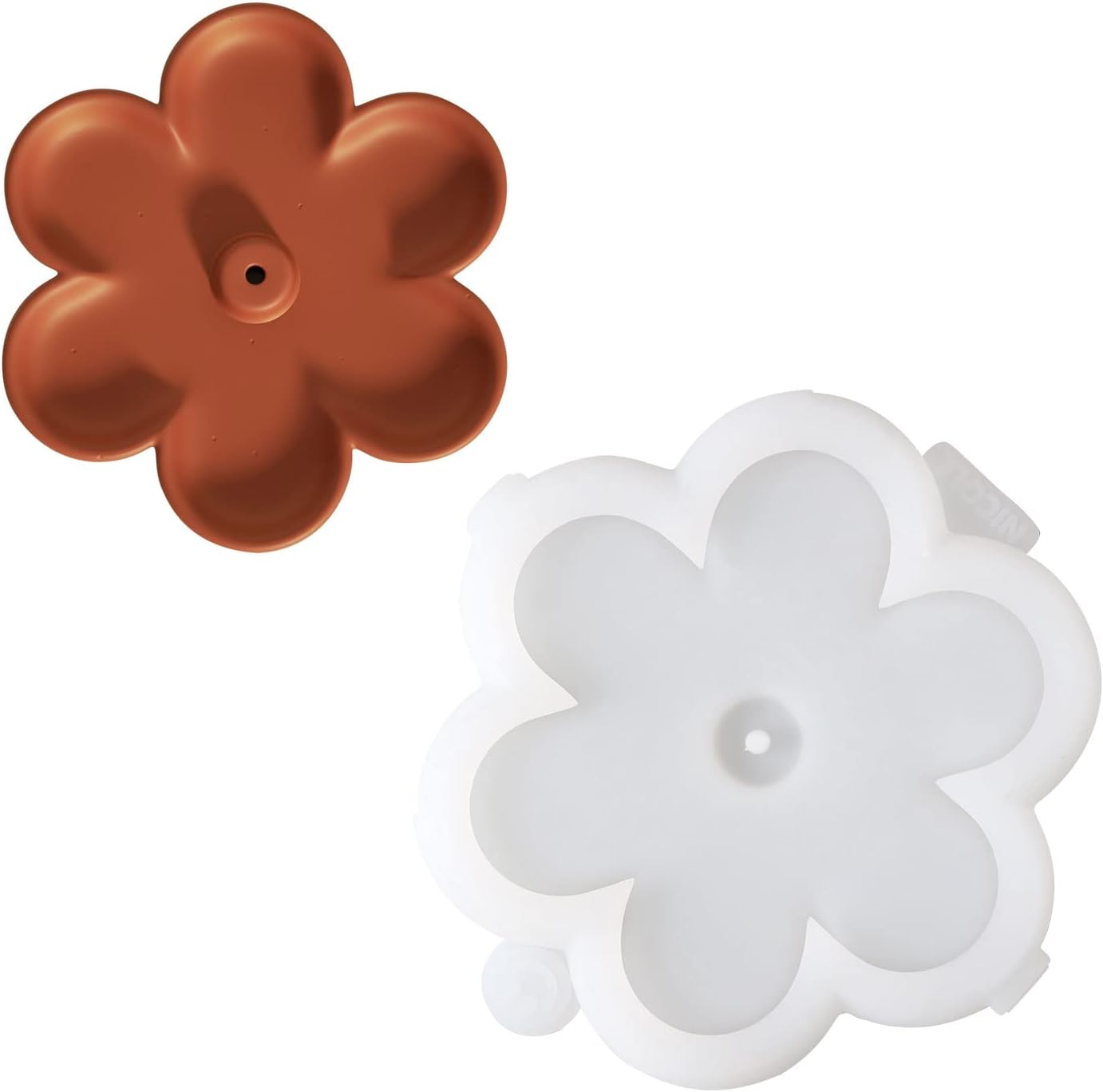 BOOWAN NICOLE Flower Shape Concrete Incense Holder Silicone Mold