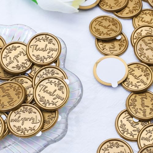 SWANGSA 30Pcs Thank You Wax Seal Stickers