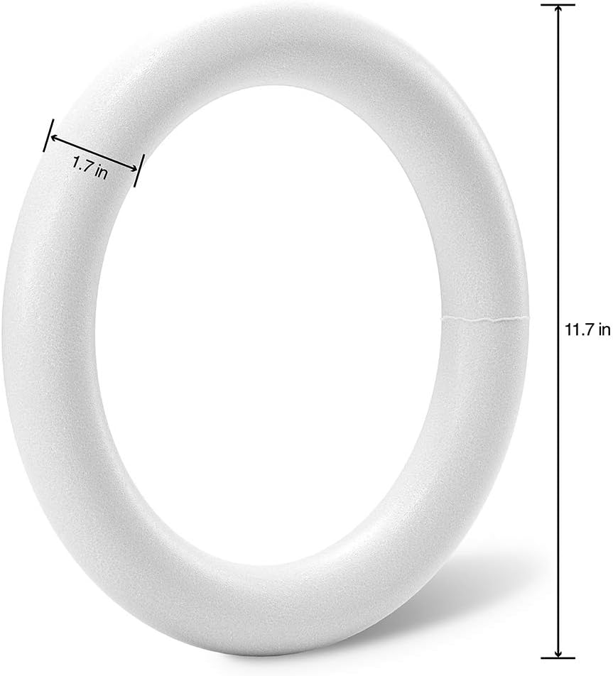 FloraCraft Extruded Craft Foam Wreath 17x117 Inch White