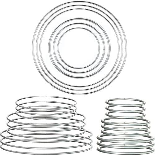 Hotop 24 Metal Hoops Dream Catcher Craft Kit