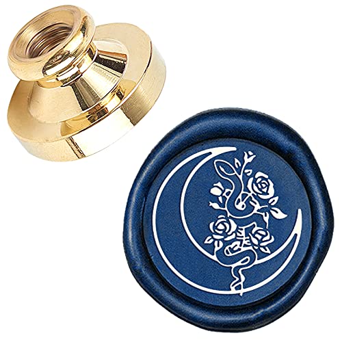 CRASPIRE Moon Snake Wax Seal Stamp Head 25mm Replacement