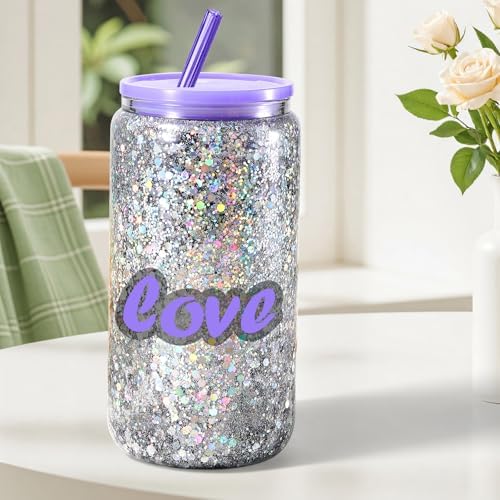 Snow Globe Tumbler Kit DIY Craft Supplies for Glitter Snow Globe Making