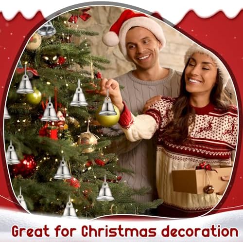 Shimeyao 100 pcs Jingle Bells with Spring Hooks for Crafts