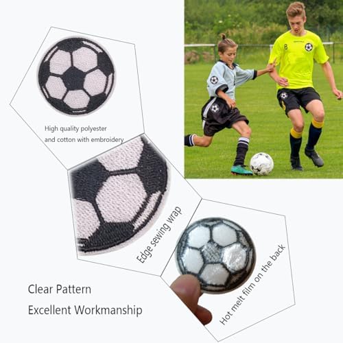 60 PCS Football Chenille Embroidered Patches