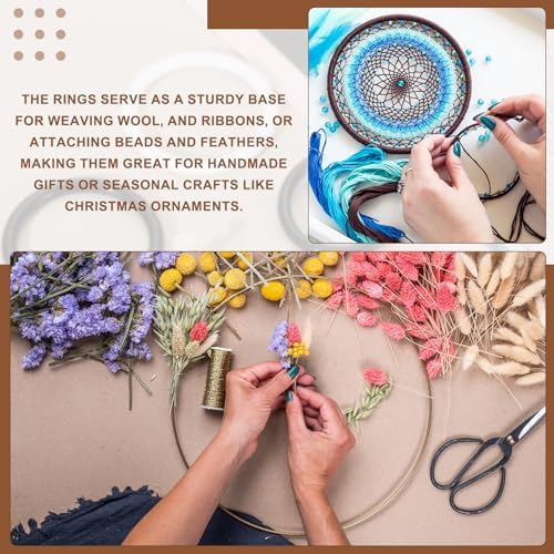 PATIKIL 30 Pcs Clear Plastic Dream Catcher Rings
