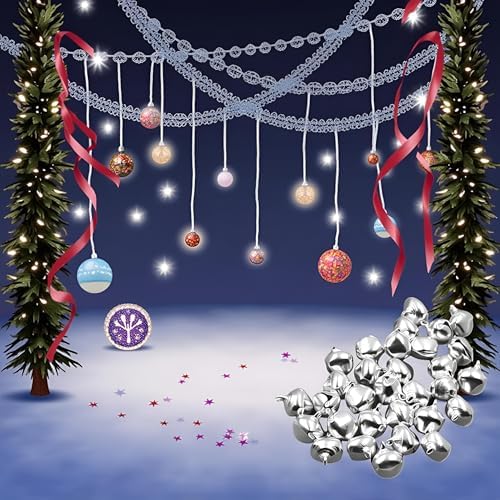 100Pcs Silver 6mm Jingle Bells for Crafts and Decorations