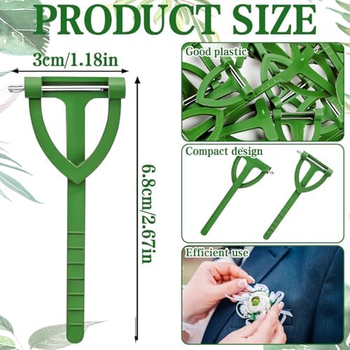 30Pcs Green Triangle Safety Pins for Men Brooch Clips