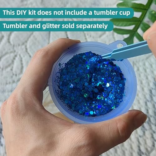 LIBORAX 12PCS Snow Globe Tumbler DIY Kit Supplies