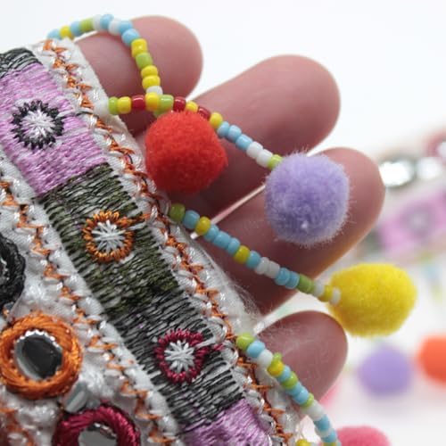 Yalulu Rainbow Fringe Trim for DIY Crafts and Sewing Projects