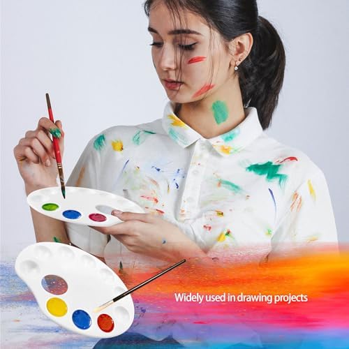 30 Pack 11 Well White Plastic Paint Palettes for Artists