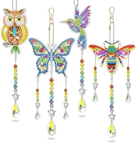4pcs Diamond Painting Kit for Kids Ages 8-12