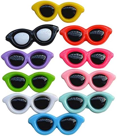 Ginyrerd 40-Piece Cartoon Mini Resin Sunglasses for DIY Crafts