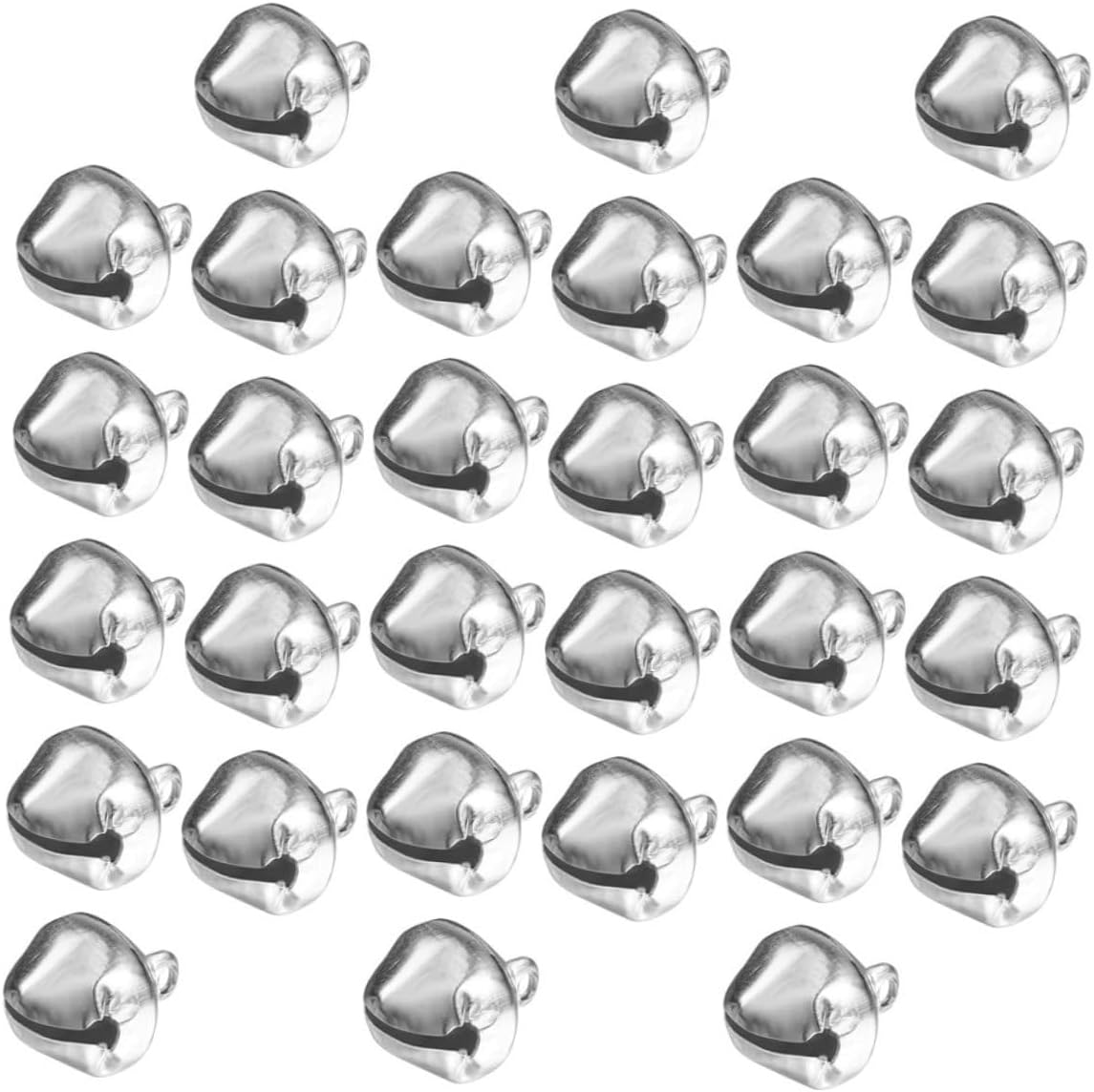 200pcs Silver Christmas Tree Bells for Holiday Decor