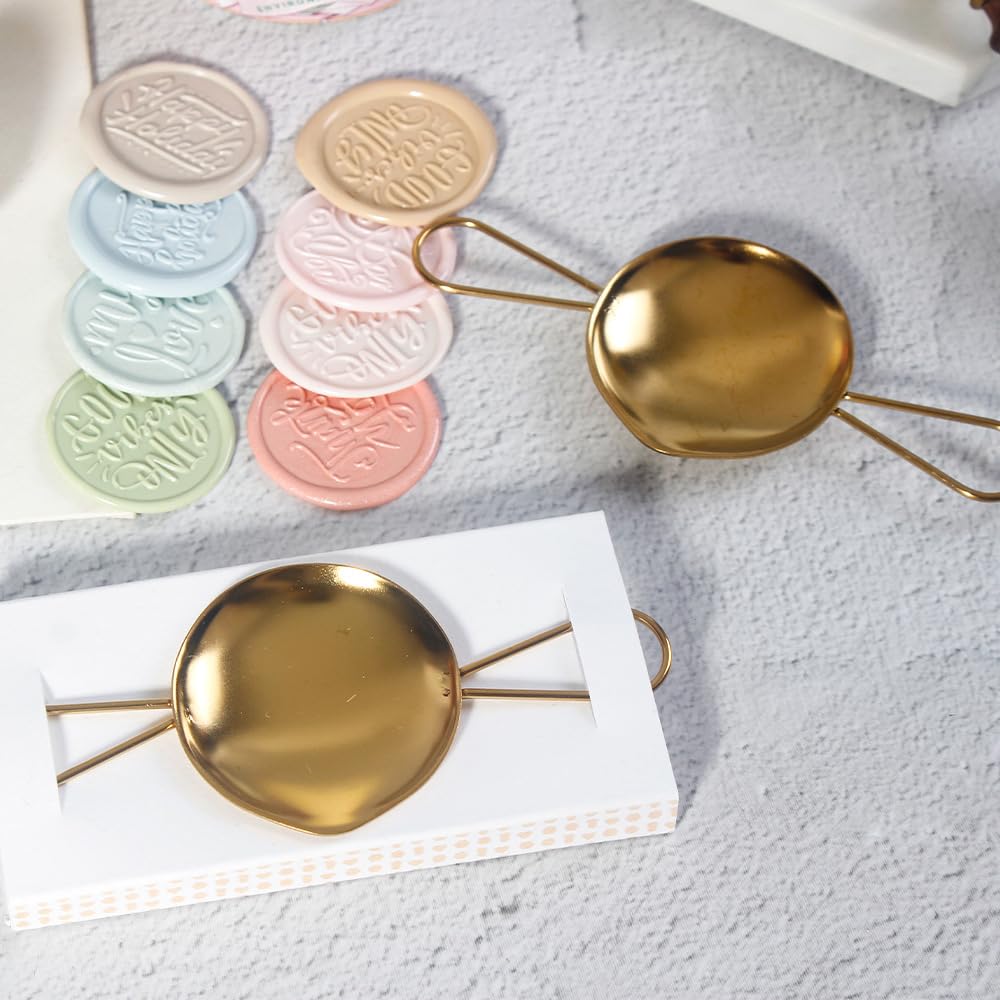 Double Handle Wax Melting Spoon for Hands Free Wax Sealing