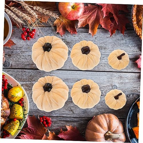 Zerodeko 6Pcs Artificial Pumpkin Decorations for Halloween and Fall