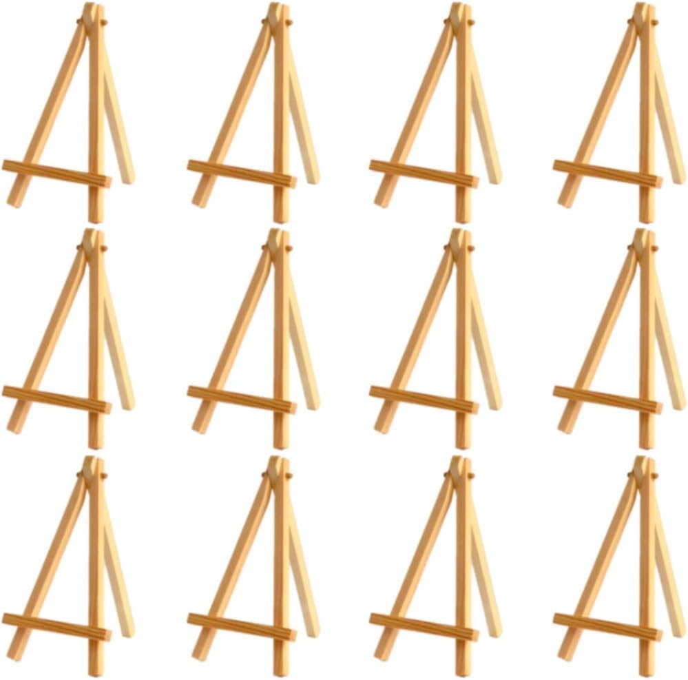 Onwon 12 Pcs 625 Inch Mini Wood Display Easel