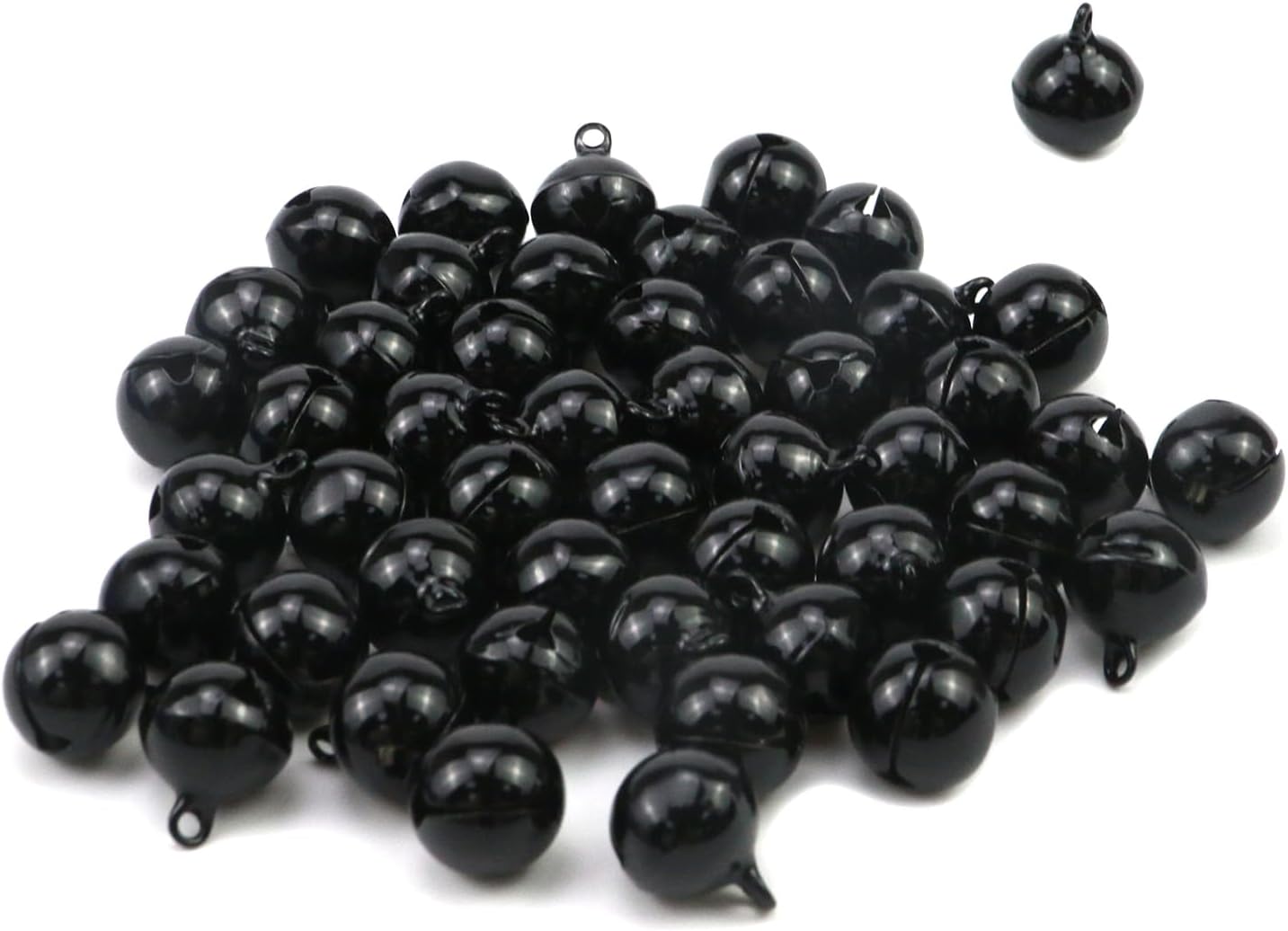 Xiaoyztan 50 Pcs Decorative Jingle Bells 14mm Black