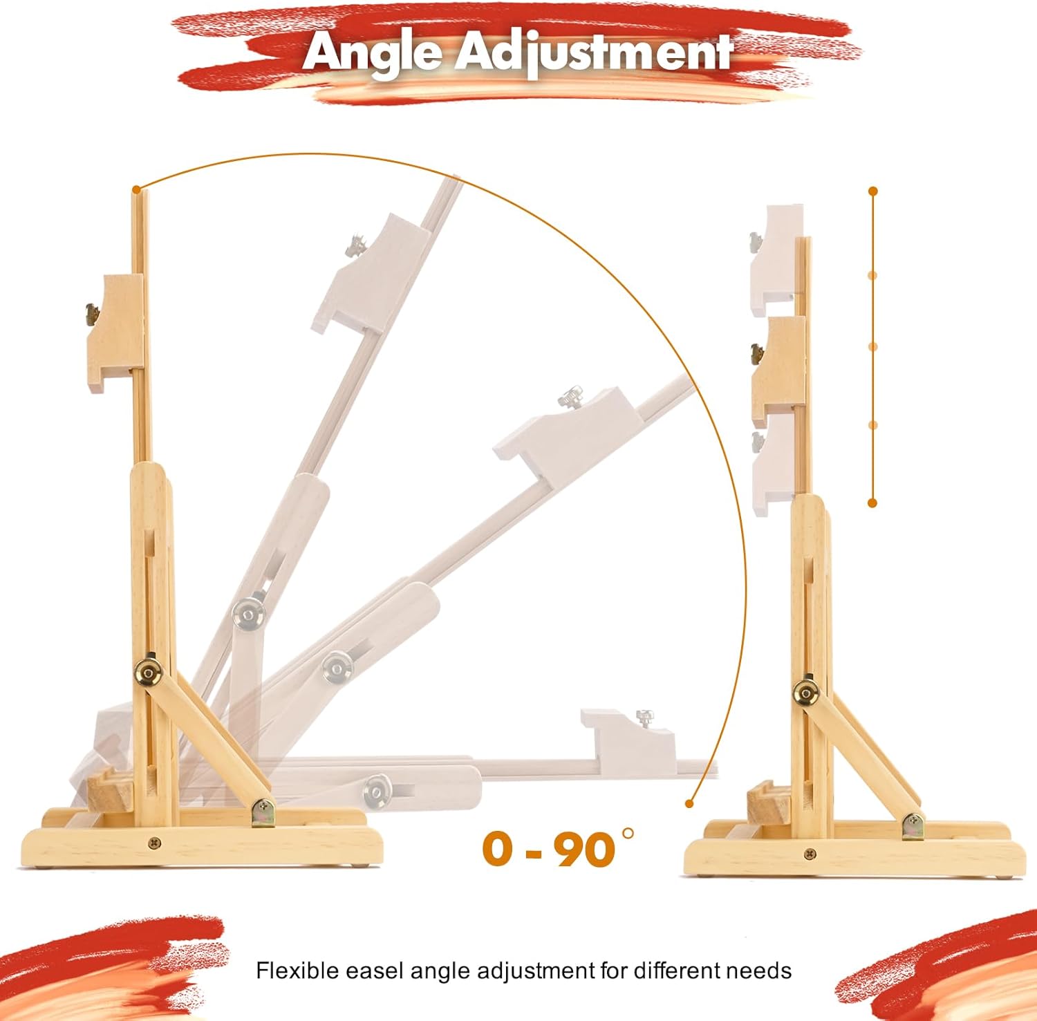 16 Inch Wooden Easel for Canvas Art Display