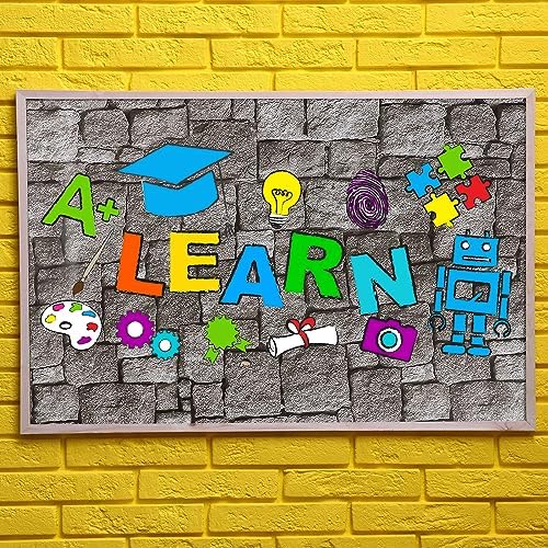 Tenceur Gray Brick Bulletin Board Paper Roll 24x100ft Classroom Decor