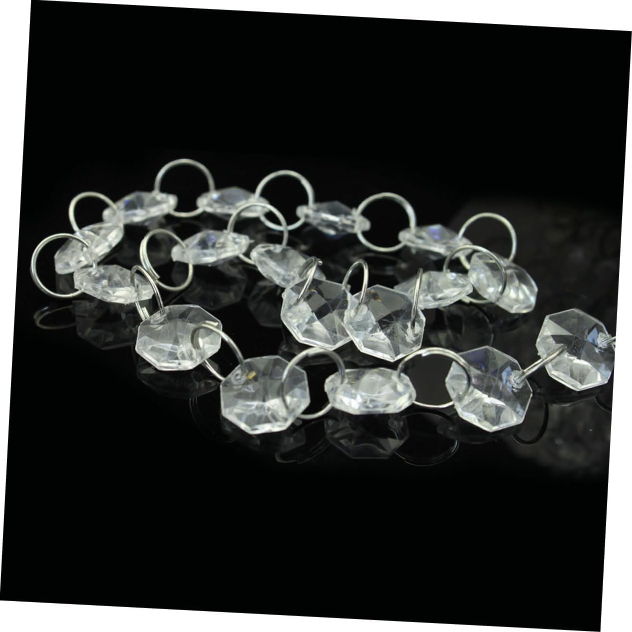 NUOBESTY 10m Bead Curtain 14mm Acrylic Clear Beads