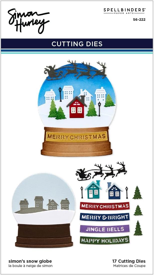 Spellbinders Snow Globe Etched Dies by Simon Hurley Metal