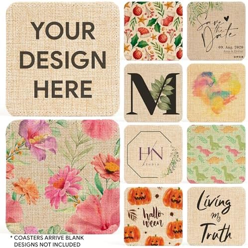 RYTOO Sublimation Coasters Bulk - Square 10 Pack