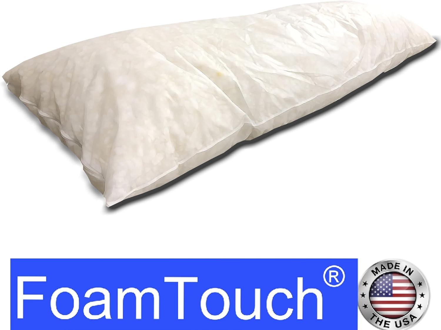 FoamTouch Premium Grade High Density 5lb White Shredded Memory Foam Filler