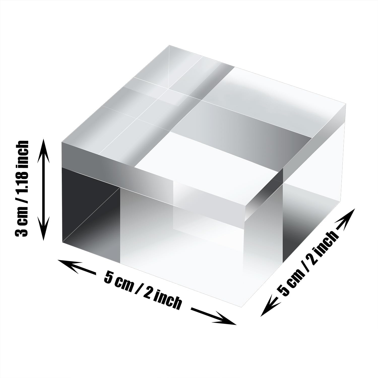 Mini Skater 2pcs Acrylic Display Blocks for Jewelry and Ring Showcase