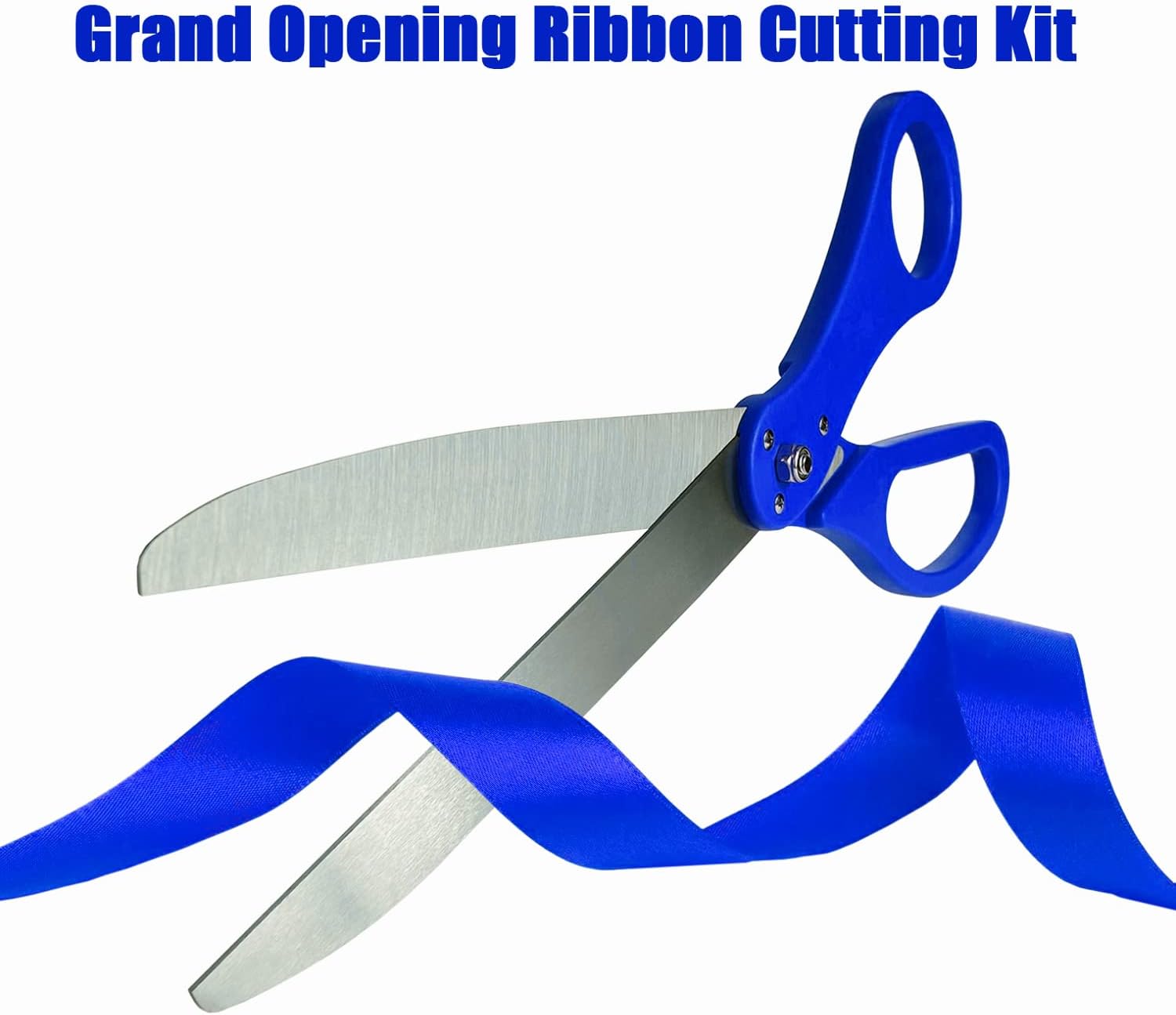 Grand Opening Blue Ribbon Cutting Kit with Decorations