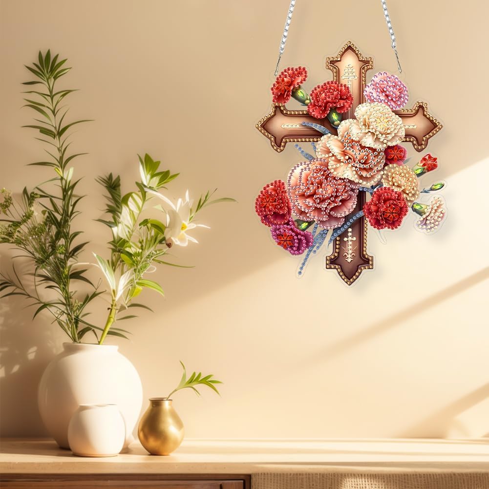 Beautiful Flower Cross Bird Diamond Art Kit 5D DIY