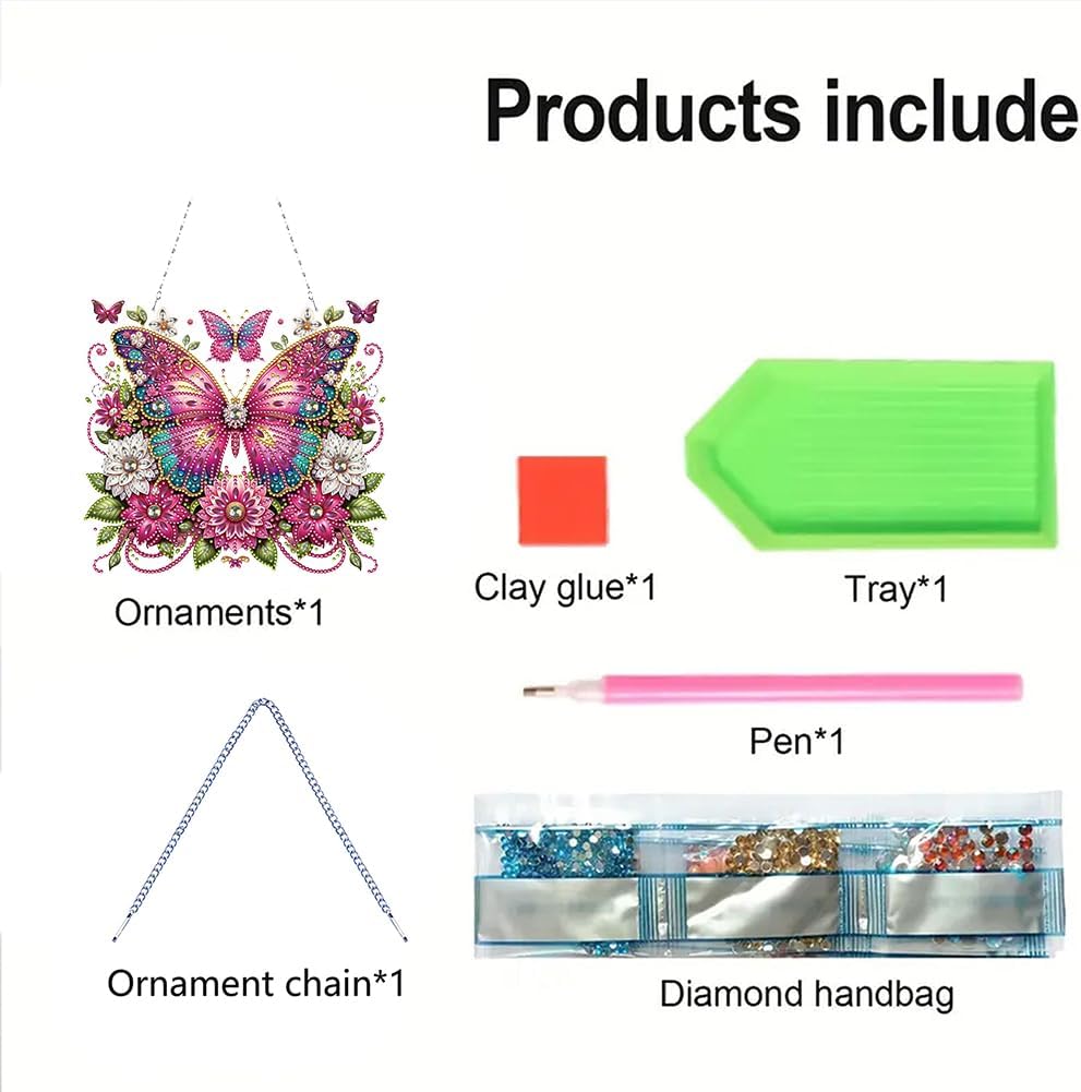 Gorgeous Flowers and Butterflies Diamond Art Kit with 5D Design