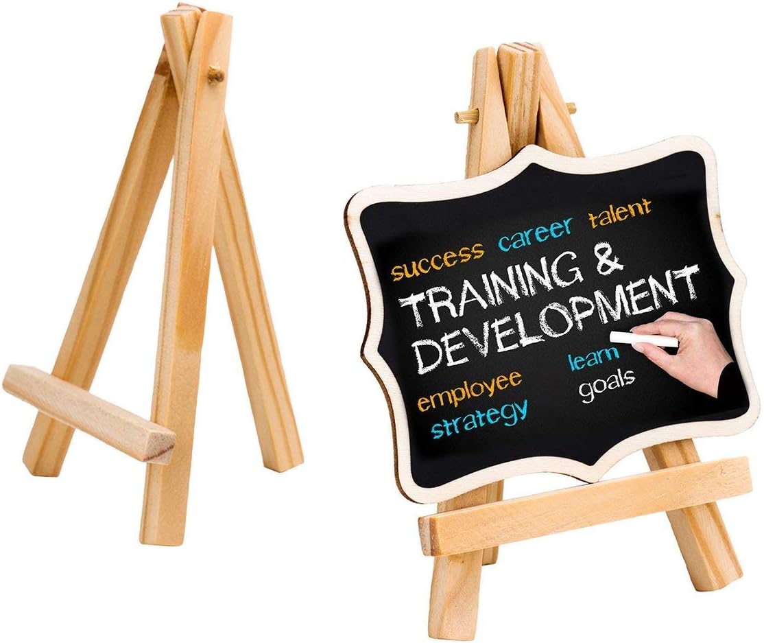 Onwon 12 Pcs 625 Inch Mini Wood Display Easel