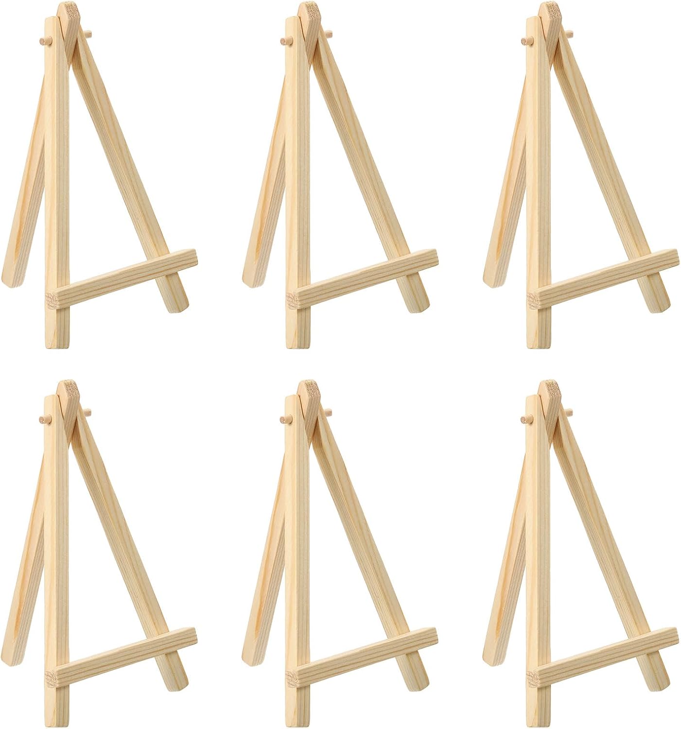 PATIKIL 63 Mini Wooden Easel Stand 6-Pack