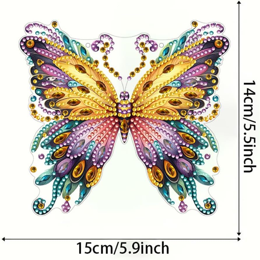 Beautiful Butterfly Owl Diamond Art Kit 5D Hanging Ornament