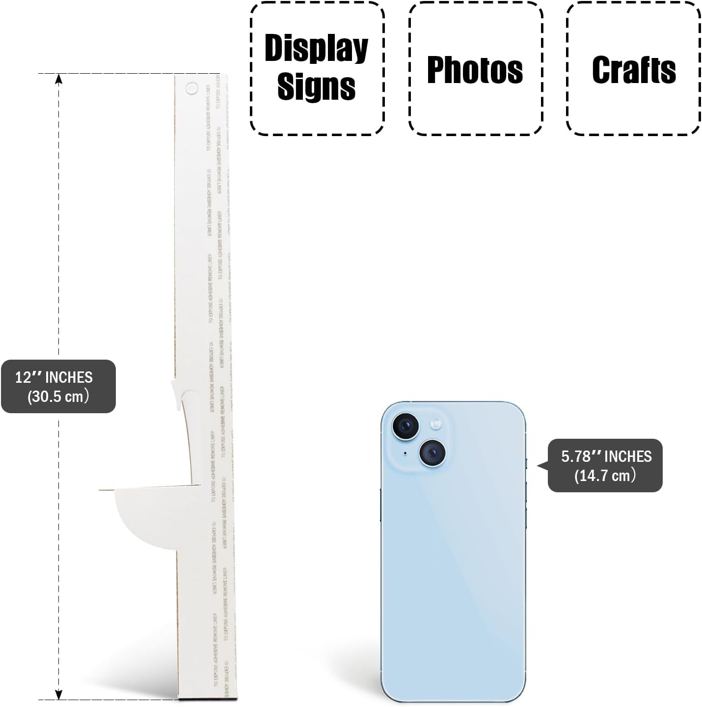 Lineco Self Stick Easel Backs 12 Inch Pack of 25 White