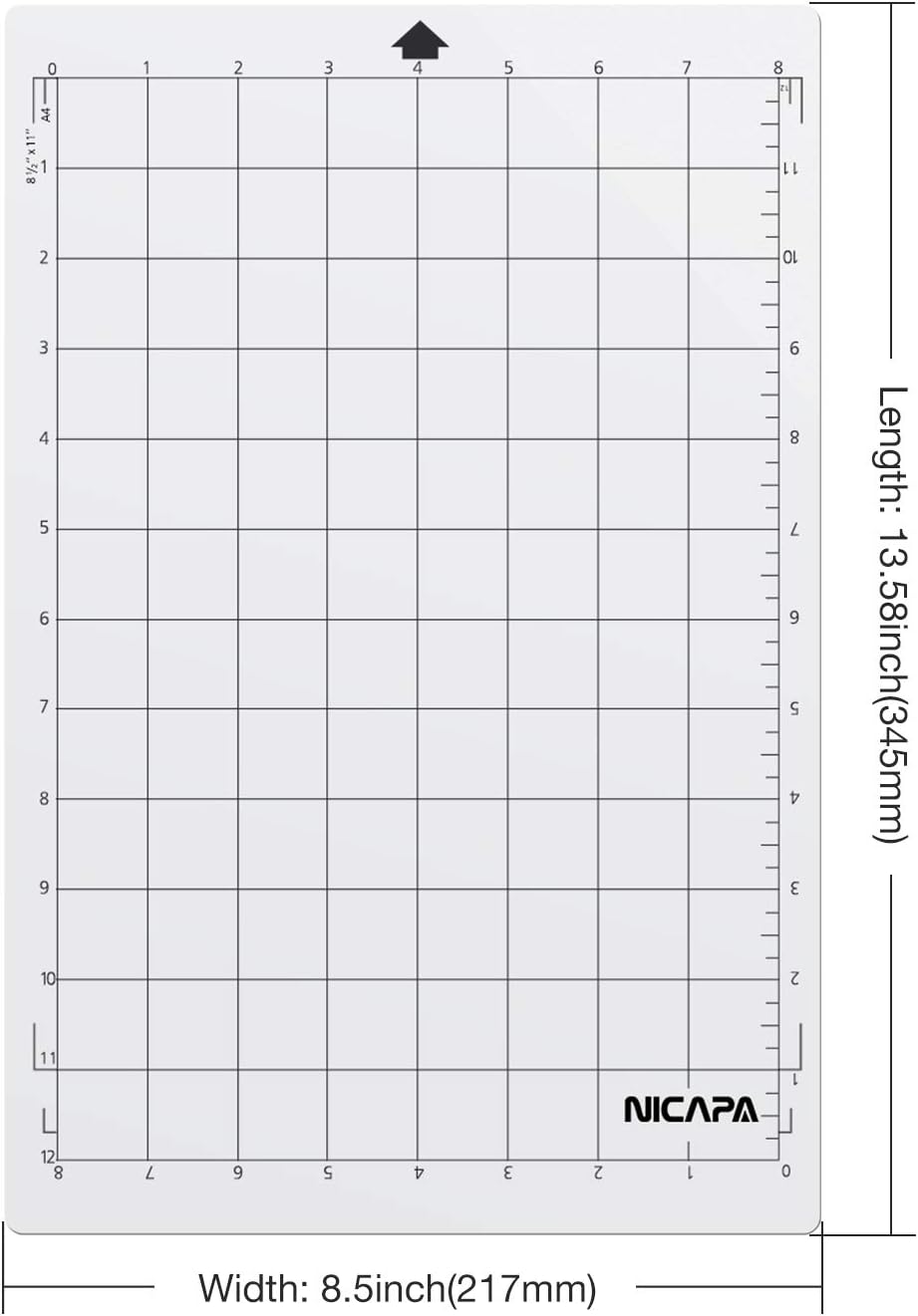 Nicapa StandardGrip Cutting Mat 8x12 Inch 3 Pack