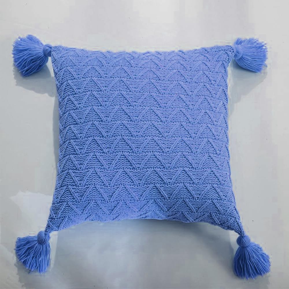 4 Blue Tassels for Crafts and Pillow Decor