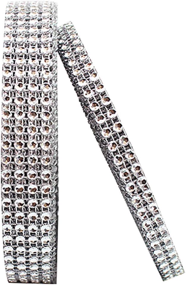 Silver Rhinestone Diamond Ribbon for Wedding Decorations