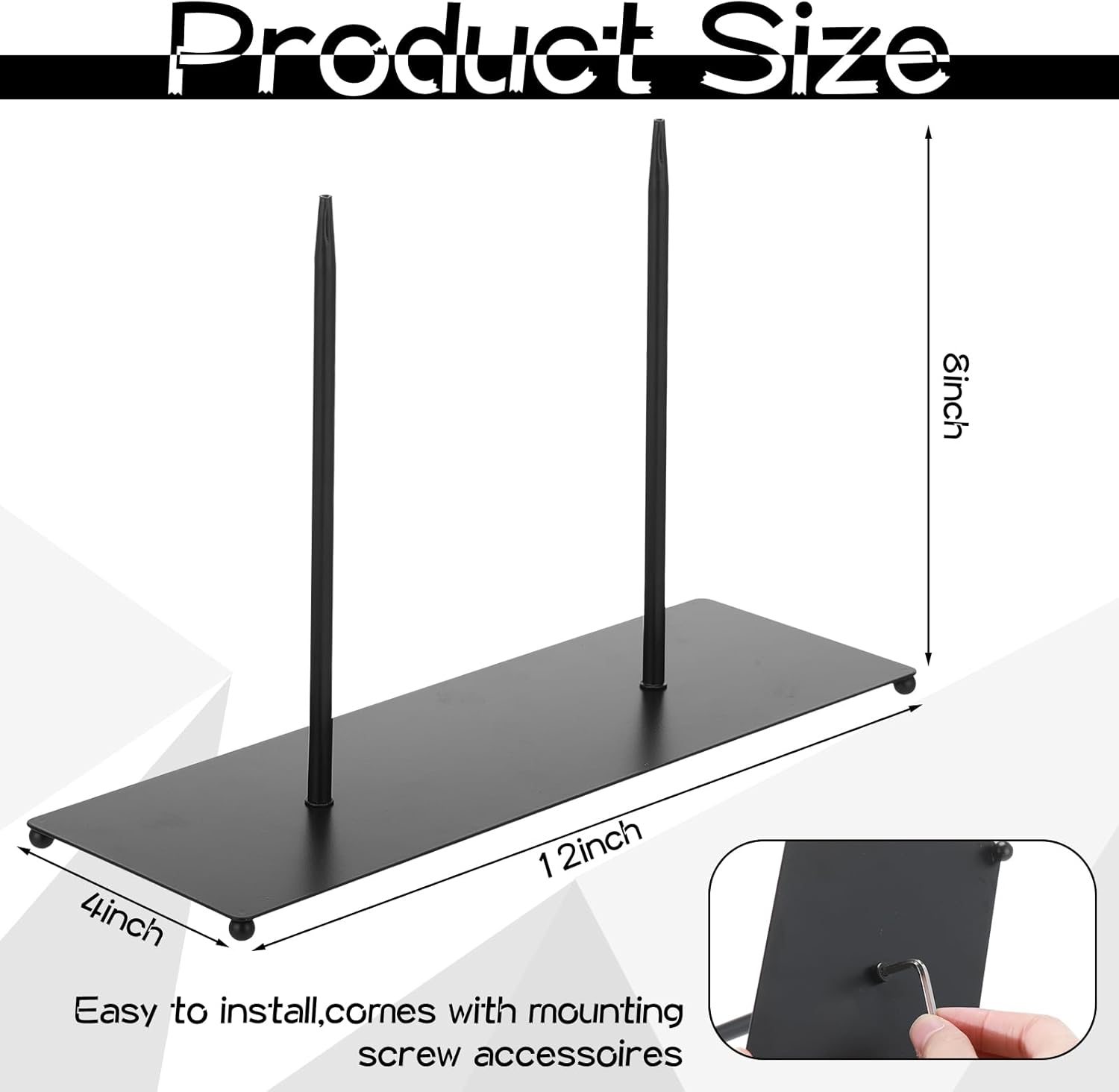 Zonon Metal Base Sculpture Display Stand for Masks and Statues