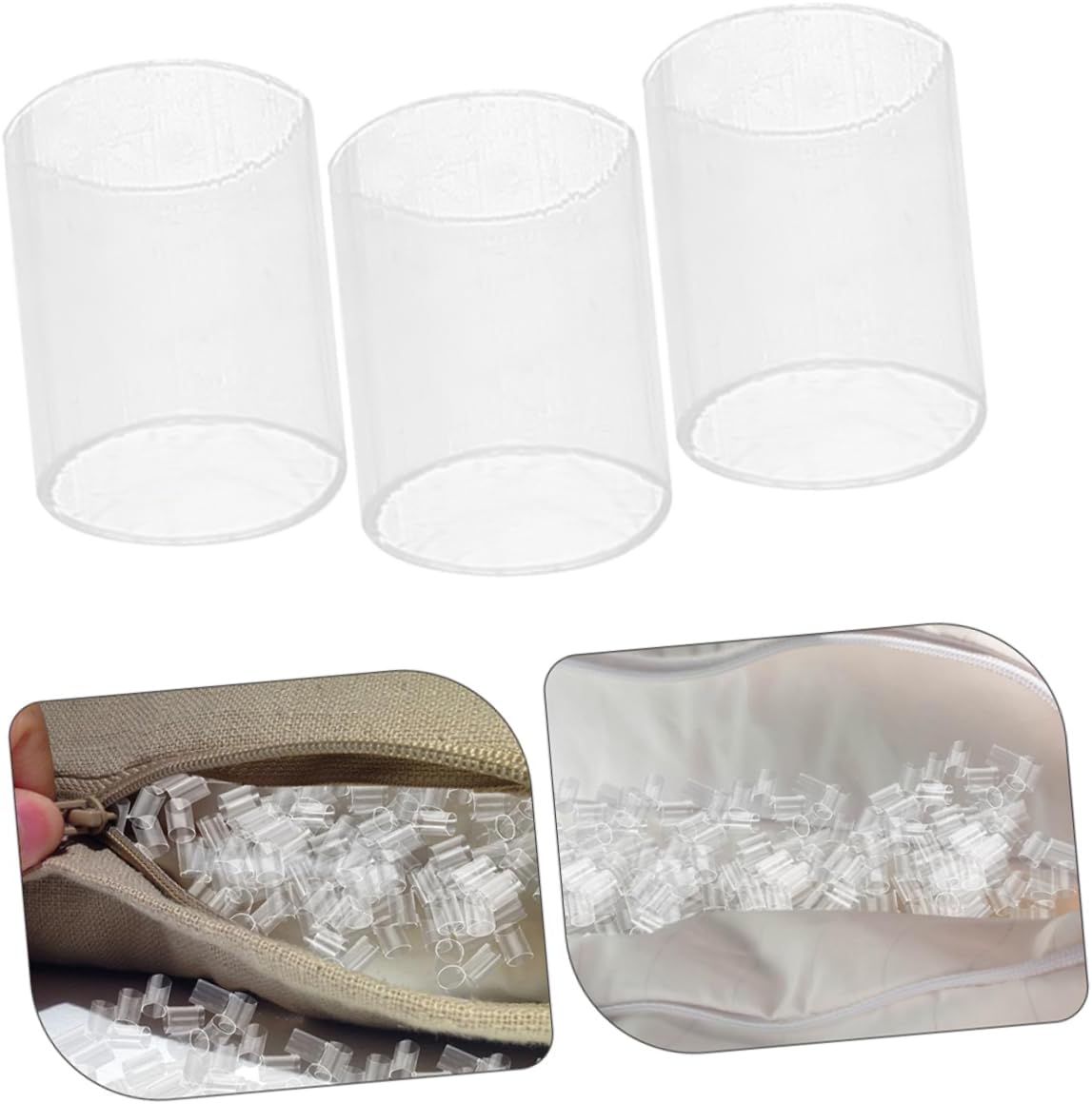 Cabilock Clear Pillow Stuffing Tube Inserts for Comfort and Support