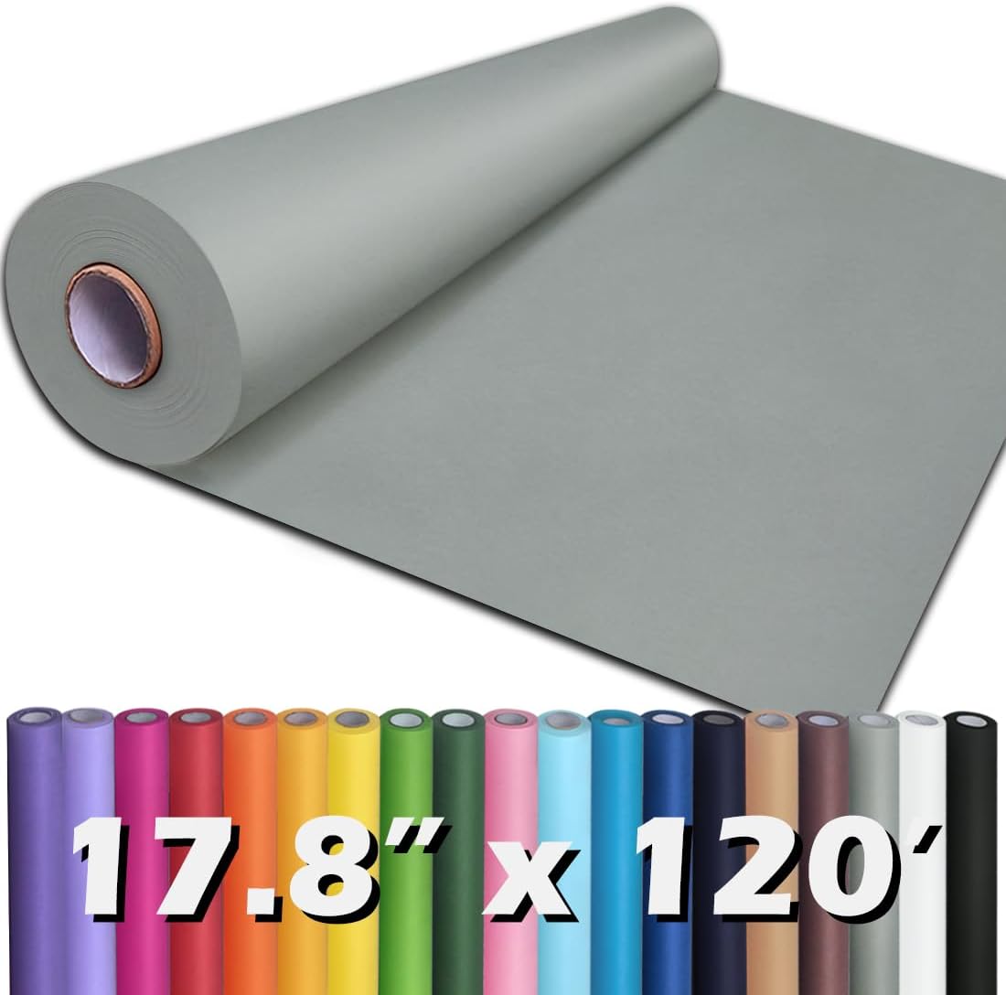 PerkHomy 178 x 120 Light Grey Kraft Paper Roll