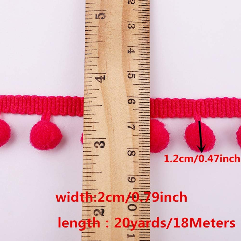 20 Yard Navy Pom Fringe Trim for Crafts and Sewing