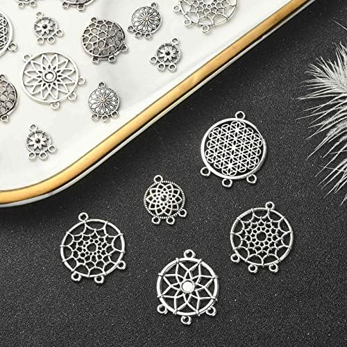 KitBeads Alloy Dream Catcher Charms for Jewelry Making