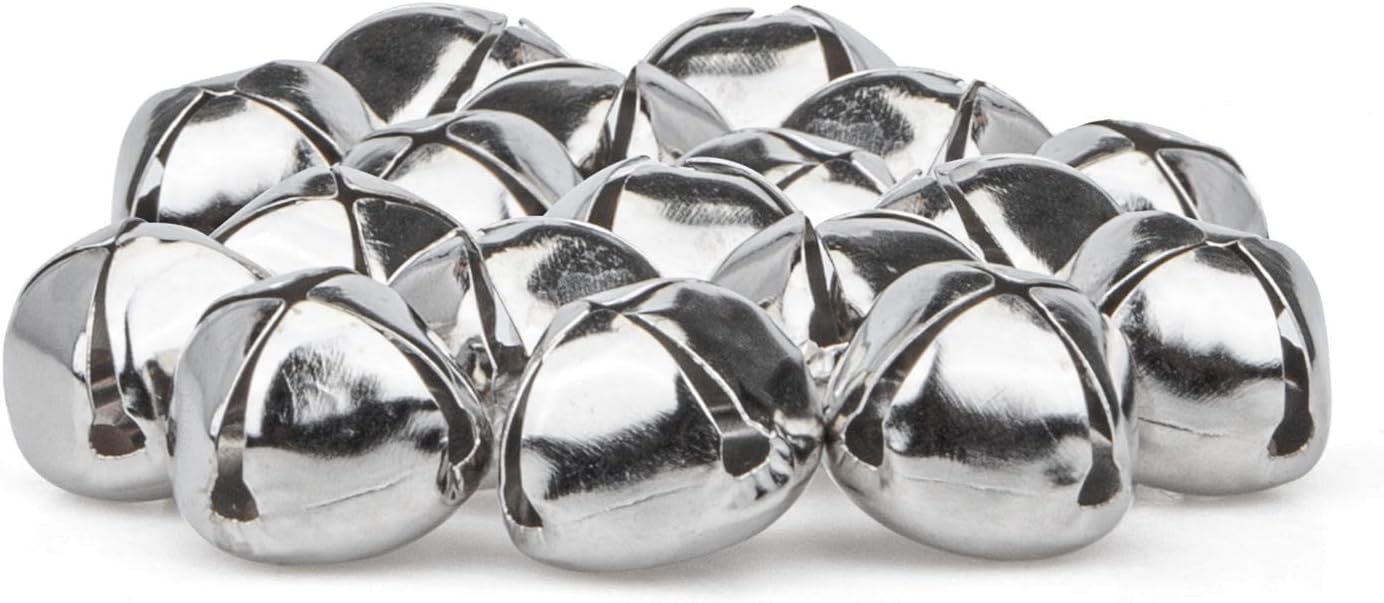 Suwimut 300 Pack Silver Jingle Bells