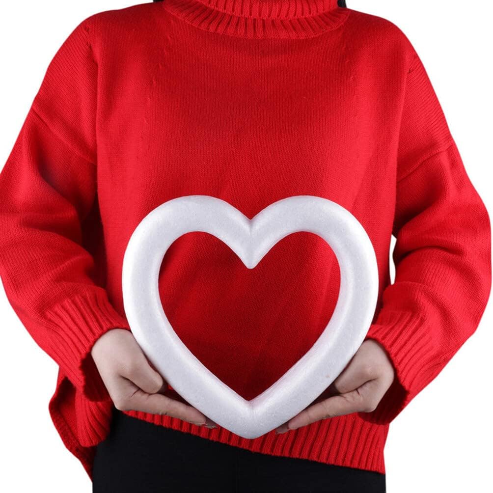 8Pcs Foam Heart Wreath Forms for Crafting