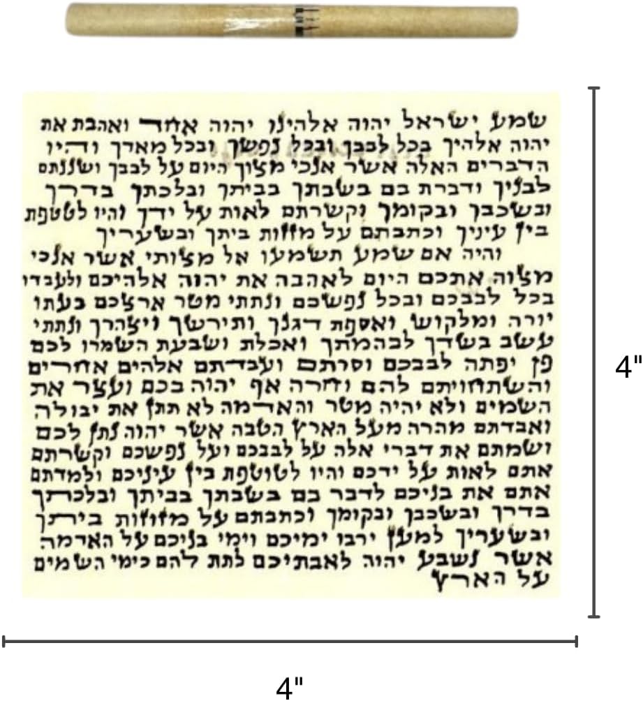 Made in Israel 2 Non-Kosher Hebrew Parchment Scrolls for Mezuzah